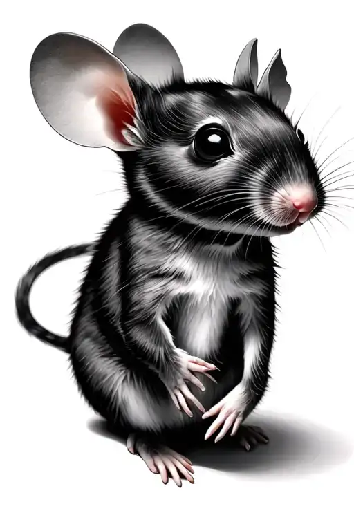 2 unrealistic artsy pet mice indie rock memorial tattoo tattoo design idea
