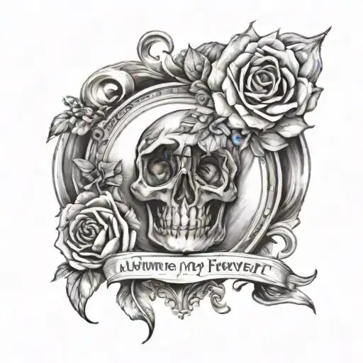 always in my mind & forever in my heart tattoo design idea