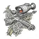 sniper theme representing tattoo design idea