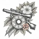 sniper theme representing tattoo design idea