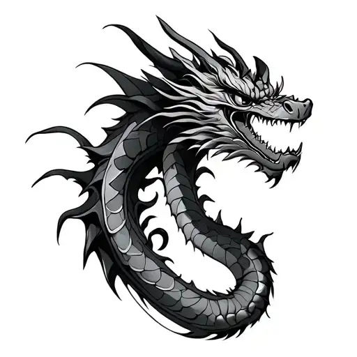 dragon chino tattoo design idea