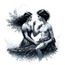Eurydice And Orpheus tattoo design idea