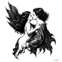 Eurydice And Orpheus tattoo design idea