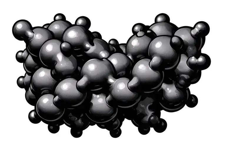 simple testesterone molecule structure tattoo design idea