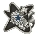 Dallas cowboys star, the name Myla, and something for a baby by miscarriage this is something that represents all I love tattoo design idea