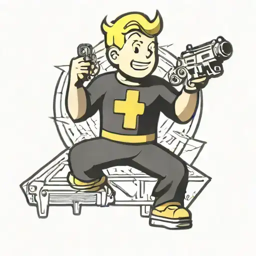 fallout 4 vault boy tattoo design idea