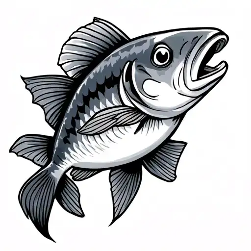 new school tattoo cartoon design gucci smelling fish tattoo design idea