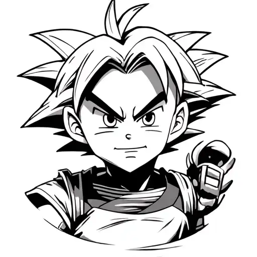 Kid Goku tattoo design idea