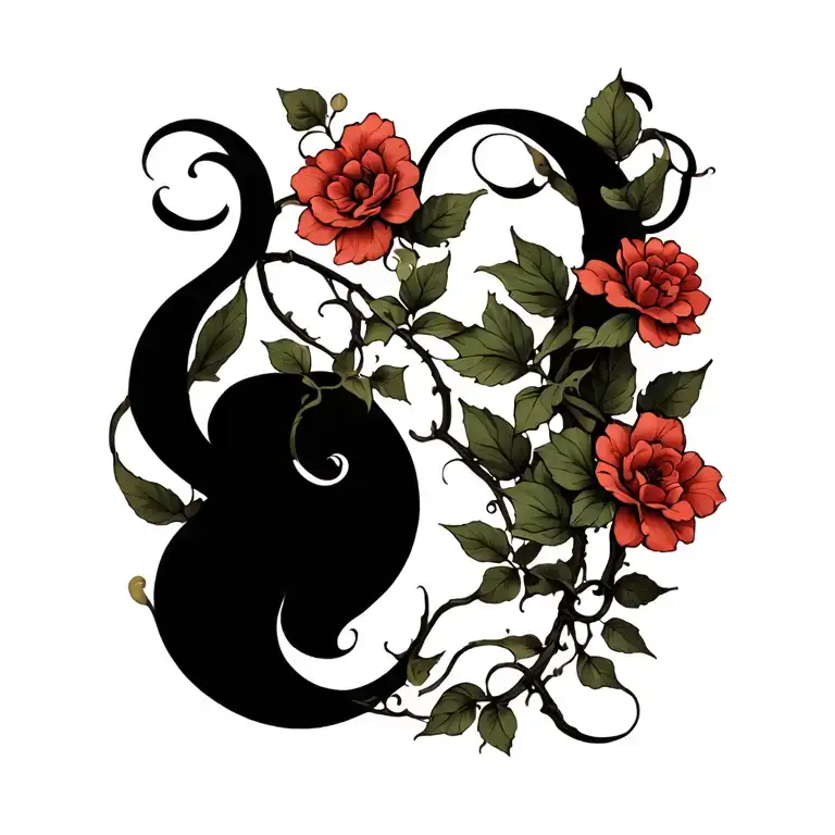 vines tattoo design idea