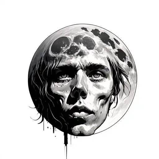 suicideboys tattoo inspired by their song Harvest Moon tattoo design idea