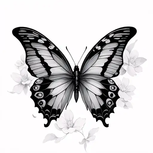 Butterfly Japanese tattoo design idea
