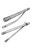 pool stick western tattoo design idea