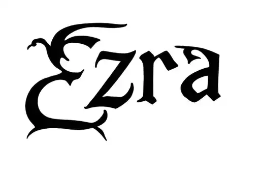 "Ezra" tattoo design idea