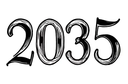 "2035" tattoo design idea