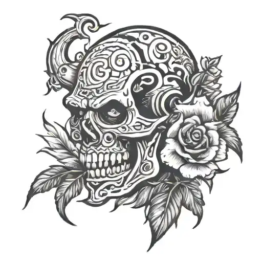 Make a sketch of a memorable old-school tattoo for a man who has worked as a rescuer for 10 years tattoo design idea
