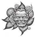 Make a sketch of a memorable old-school tattoo for a man who has worked as a rescuer for 10 years tattoo design idea