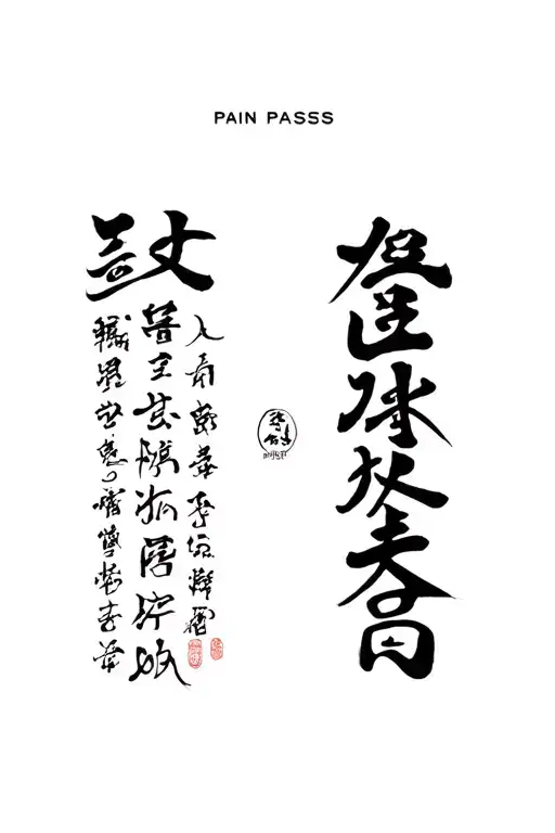 "Pain Passes" Aikido tattoo design idea