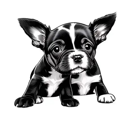 santio and puppies  tattoo design idea