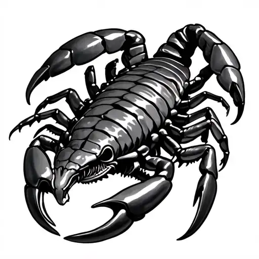3d scorpion crawling tattoo design idea