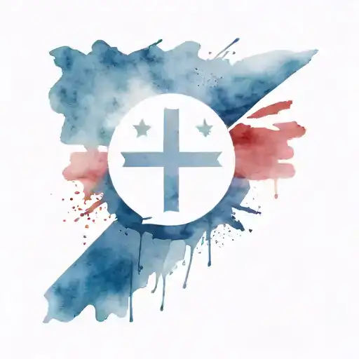 dominican republic flag tattoo design idea