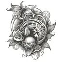 Crotch tattoo design idea