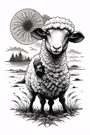 lost sheep parable tattoo design idea