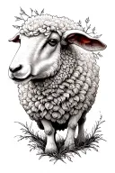 lost sheep parable tattoo design idea