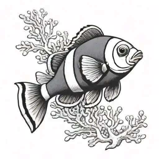 Clownfish tattoo design idea
