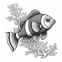 Clownfish tattoo design idea