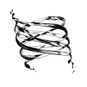 dna strand tattoo design idea