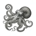 big black octopus tattoo design idea