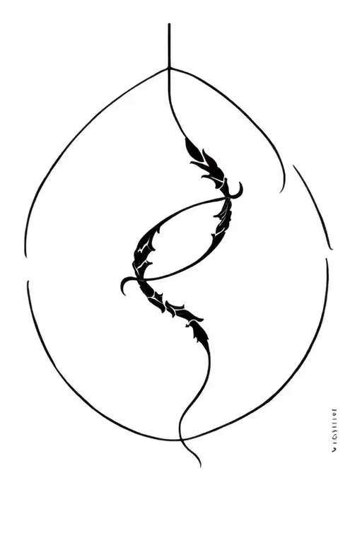 Aquarius Leo Scorpio zodiac sign tattoo design idea