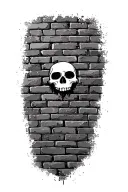 Brick wall background tattoo design idea