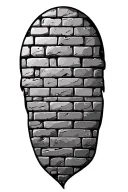Brick wall background tattoo design idea