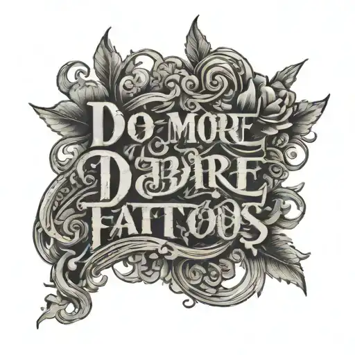 dark tattoo with really plain words of do more  tattoo design idea