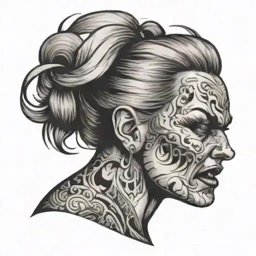 feminist rage anger issues tattoo design idea