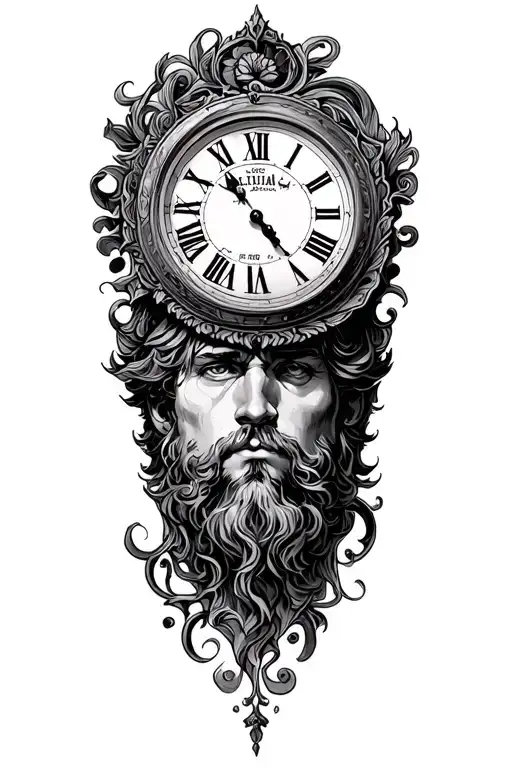 "Elijah" with a clock saying 11:39 tattoo design idea