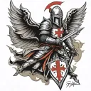 knight templar knight tattoo design idea