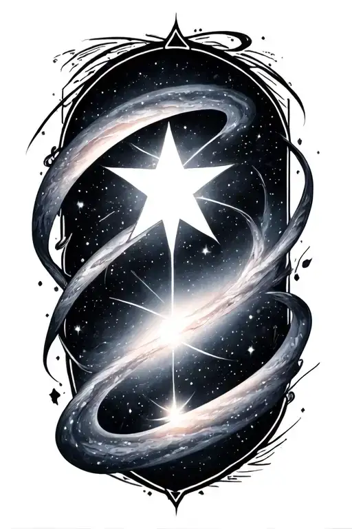 andromeda galaxy star tattoo design idea