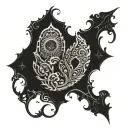 thumb print tattoo design idea