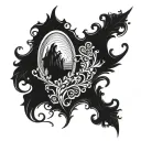 thumb print tattoo design idea