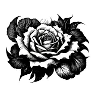 Create a tattoo sketch based on the description  Description of the sketch  Style: Monochrome graphic with stippling tattoo design idea