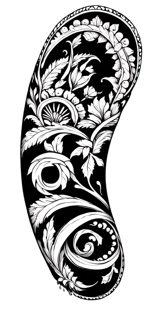 ornamental negro tattoo design idea