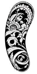 ornamental negro tattoo design idea