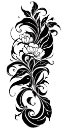 ornamental negro tattoo design idea