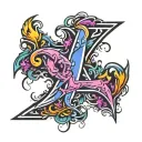 initial A and D tattoo design idea