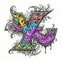 initial A and D tattoo design idea