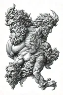 zeus y poseidon tattoo design idea