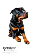 tattoo on upper arm, rottweiler head, shaded around tattoo design idea
