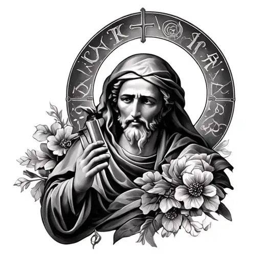 st Anthony religious tattoo design tattoo design idea